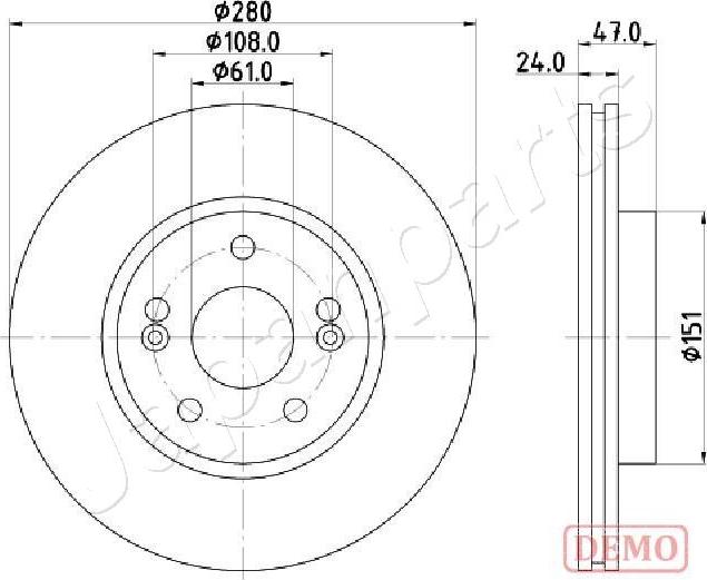 Japanparts DI-0711C - Гальмівний диск avtolavka.club