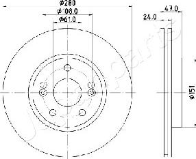 Japanparts DI-0711 - Гальмівний диск avtolavka.club