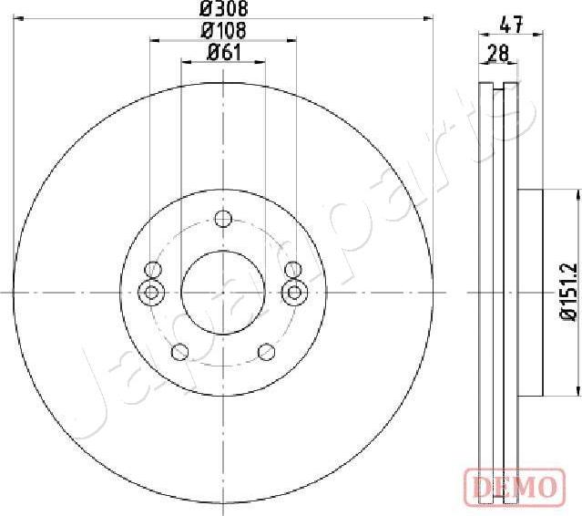 Japanparts DI-0713C - Гальмівний диск avtolavka.club