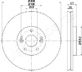 Japanparts DI-0713 - Гальмівний диск avtolavka.club