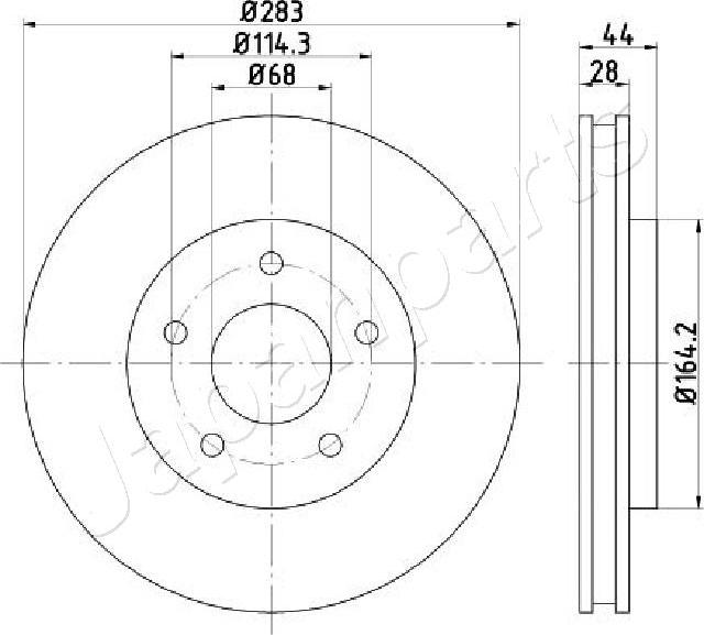 Japanparts DI-182C - Гальмівний диск avtolavka.club