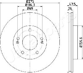 Japanparts DI-H33 - Гальмівний диск avtolavka.club