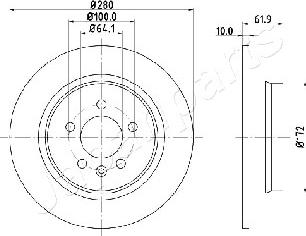 Japanparts DP-426 - Гальмівний диск avtolavka.club