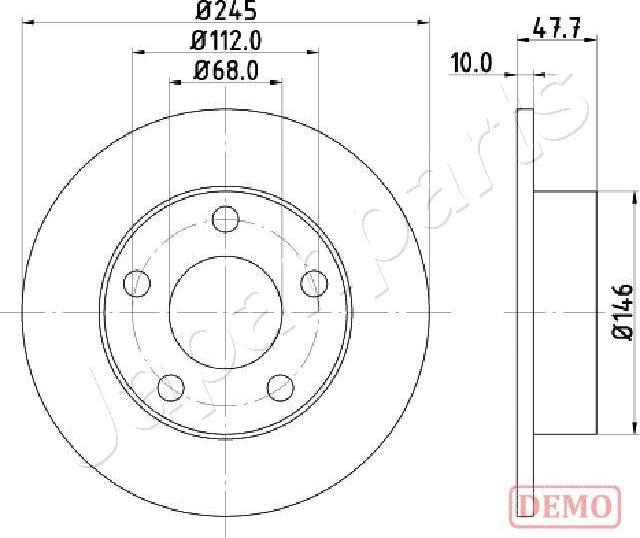 Japanparts DP-0905C - Гальмівний диск avtolavka.club