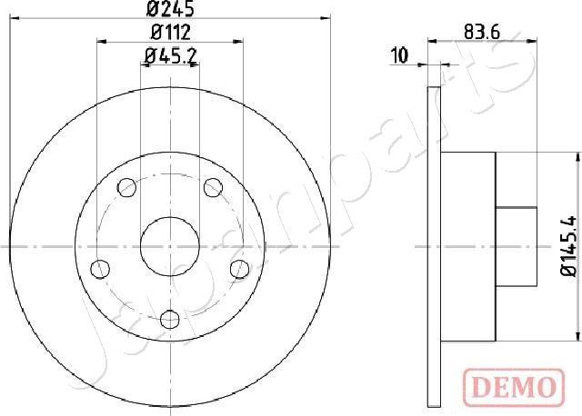 Japanparts DP-0906C - Гальмівний диск avtolavka.club