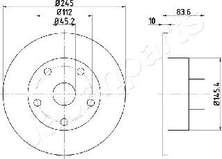 Japanparts DP-0906 - Гальмівний диск avtolavka.club