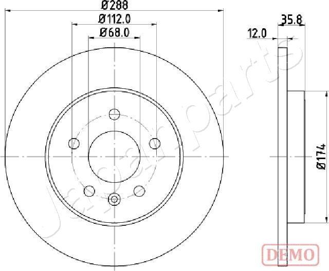 Japanparts DP-0908C - Гальмівний диск avtolavka.club