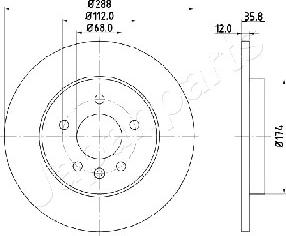 Japanparts DP-0908 - Гальмівний диск avtolavka.club