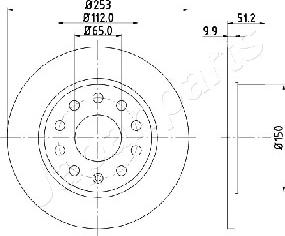 Japanparts DP-0902 - Гальмівний диск avtolavka.club