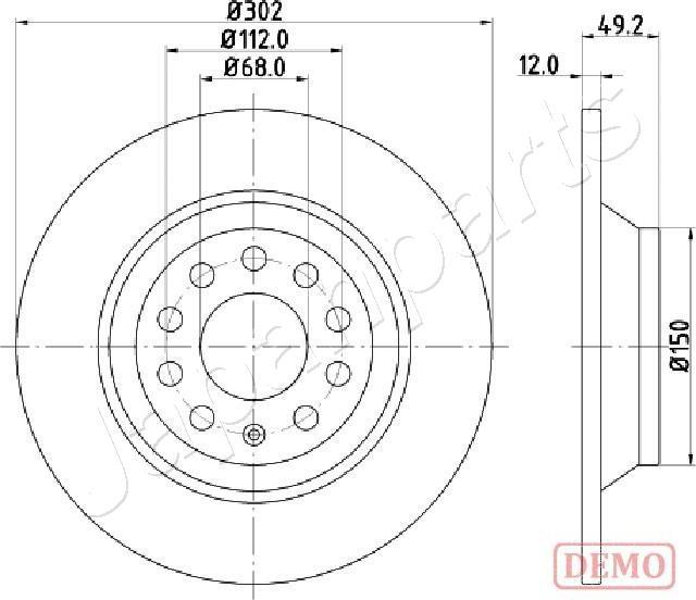 Japanparts DP-0915C - Гальмівний диск avtolavka.club