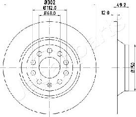 Japanparts DP-0915 - Гальмівний диск avtolavka.club