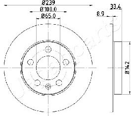 Japanparts DP-0933 - Гальмівний диск avtolavka.club