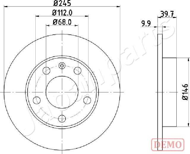 Japanparts DP-0929C - Гальмівний диск avtolavka.club