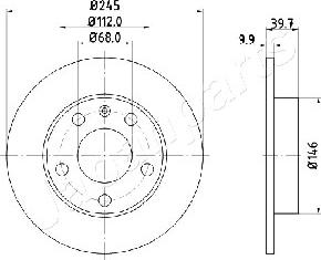 Japanparts DP-0929 - Гальмівний диск avtolavka.club