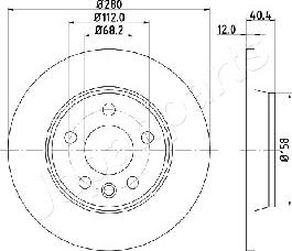 Japanparts DP-0926 - Гальмівний диск avtolavka.club