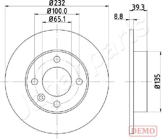 Japanparts DP-0921C - Гальмівний диск avtolavka.club