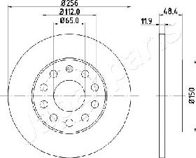 Japanparts DP-0928 - Гальмівний диск avtolavka.club