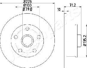 Japanparts DP-0923 - Гальмівний диск avtolavka.club