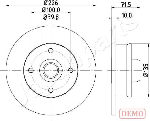 Japanparts DP-0922C - Гальмівний диск avtolavka.club