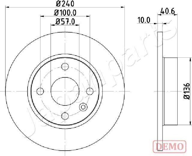 Japanparts DP-0405C - Гальмівний диск avtolavka.club