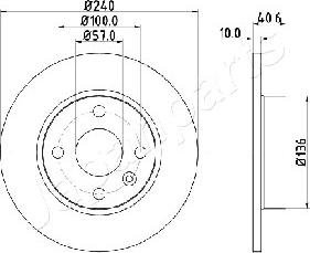 Japanparts DP-0405 - Гальмівний диск avtolavka.club