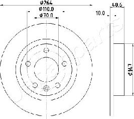 Japanparts DP-0400 - Гальмівний диск avtolavka.club