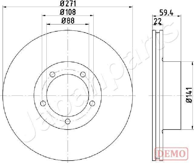 Japanparts DP-0401C - Гальмівний диск avtolavka.club