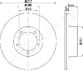 Japanparts DP-0401 - Гальмівний диск avtolavka.club