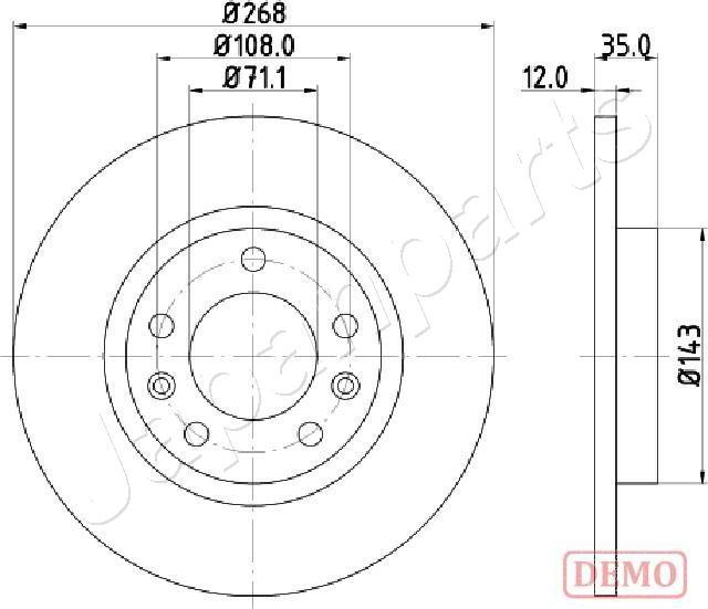 Japanparts DP-0408C - Гальмівний диск avtolavka.club