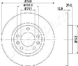 Japanparts DP-0408 - Гальмівний диск avtolavka.club