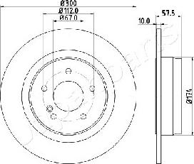 Japanparts DP-0509 - Гальмівний диск avtolavka.club