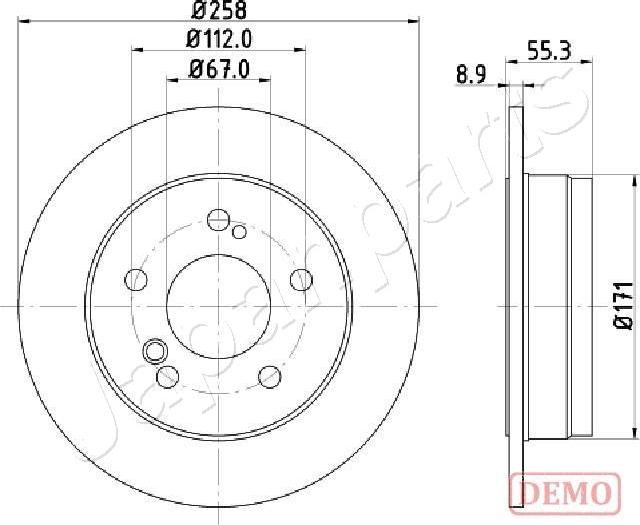 Japanparts DP-0504C - Гальмівний диск avtolavka.club