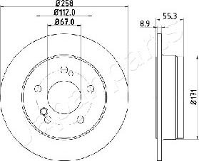 Japanparts DP-0504 - Гальмівний диск avtolavka.club