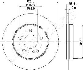 Japanparts DP-0505 - Гальмівний диск avtolavka.club