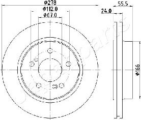 Japanparts DP-0506 - Гальмівний диск avtolavka.club