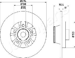 Japanparts DP-0511 - Гальмівний диск avtolavka.club