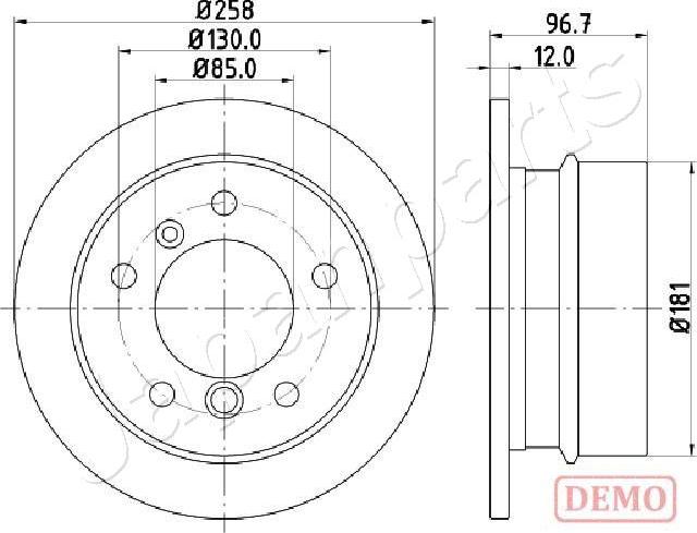 Japanparts DP-0518C - Гальмівний диск avtolavka.club