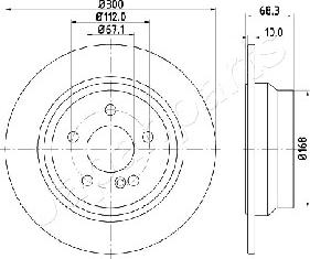 Japanparts DP-0513 - Гальмівний диск avtolavka.club