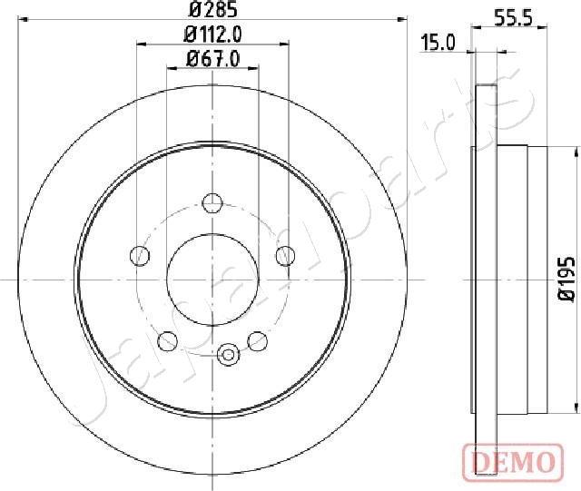 Japanparts DP-0522C - Гальмівний диск avtolavka.club