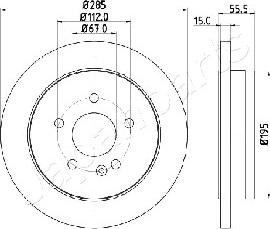 Japanparts DP-0522 - Гальмівний диск avtolavka.club