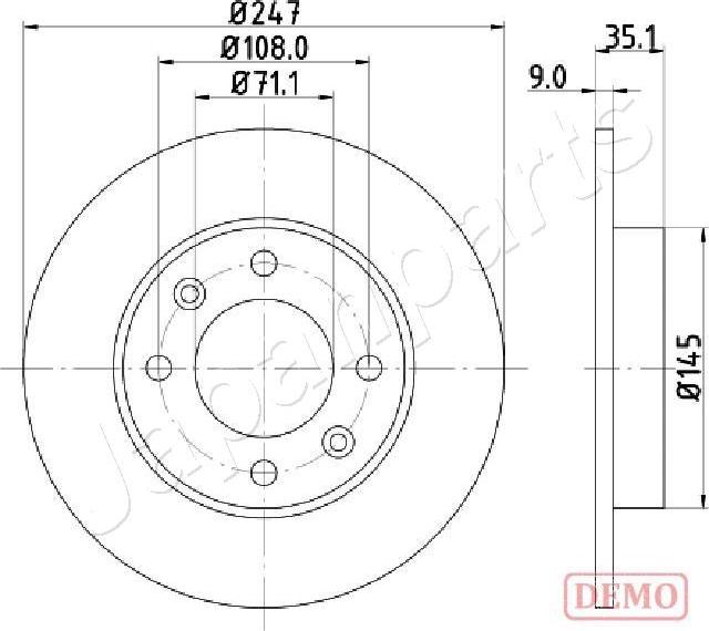 Japanparts DP-0602C - Гальмівний диск avtolavka.club