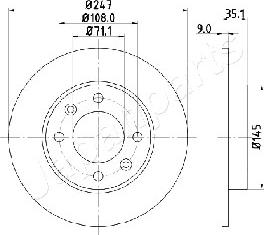 Japanparts DP-0602 - Гальмівний диск avtolavka.club