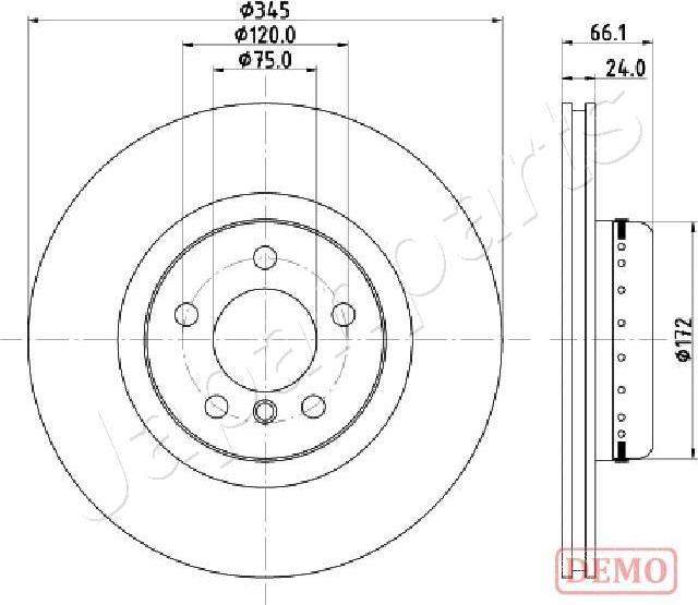 Japanparts DP-0104C - Гальмівний диск avtolavka.club