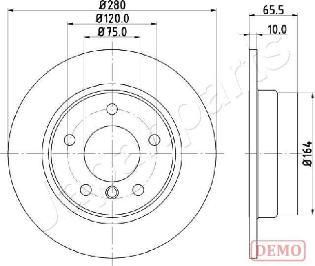 Japanparts DP-0100C - Гальмівний диск avtolavka.club