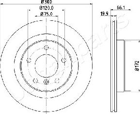 Japanparts DP-0101 - Гальмівний диск avtolavka.club