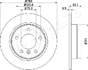 Japanparts DP-0107 - Гальмівний диск avtolavka.club