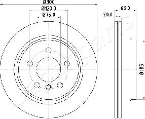 Japanparts DP-0116 - Гальмівний диск avtolavka.club