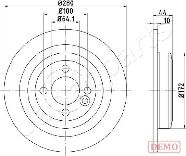 Japanparts DP-0135C - Гальмівний диск avtolavka.club