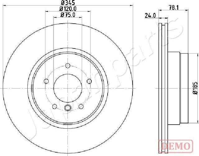 Japanparts DP-0132C - Гальмівний диск avtolavka.club