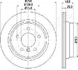 Japanparts DP-0120 - Гальмівний диск avtolavka.club